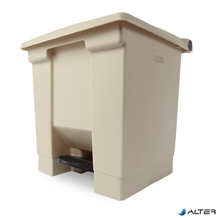 Pedálos szemetes, 30 l, műanyag, bézs, RUBBERMAID