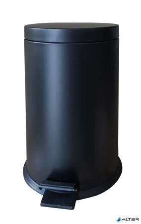 Pedálos szemetes, fém, 7 l, kivehető vödörrel, fekete