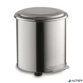 Pedálos tűzálló szemetes, ipari, fém, 50 l, ezüst