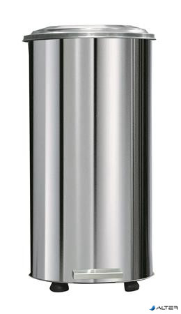 Pedálos tűzálló szemetes, ipari, fém, 70 l, ezüst