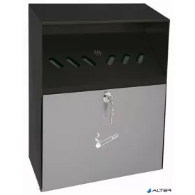   Fali hamutartó, acél, hat nyílással, esővédővel, WEDO, szürke/fekete