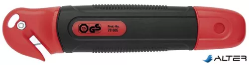 Univerzális kés, 18 mm, fóliavágóval, WEDO, "Safety" piros/fekete