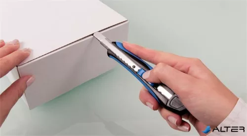 Univerzális kés, 9 mm, WEDO "Soft-cut", kék/fekete