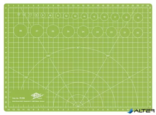 Vágóalátét, barkácsoláshoz, A4, WEDO "Comfortline", zöld
