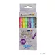 Filctoll készlet, 1-2 mm, metál arany, WEDO, 6 különböző színű kontúrral