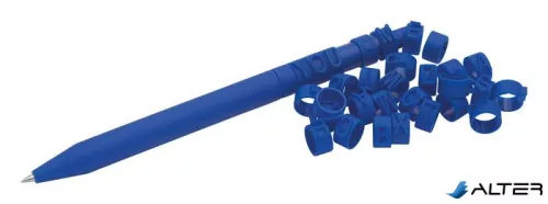 Zseléstoll, nyomógombos, kirakós, 2 db, WEDO "Letter Pen Puzzle", kék