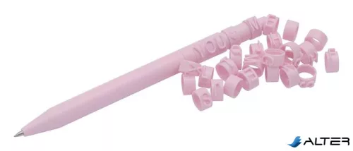 Zseléstoll, nyomógombos, kirakós, 2 db, WEDO "Letter Pen Puzzle", rózsaszín