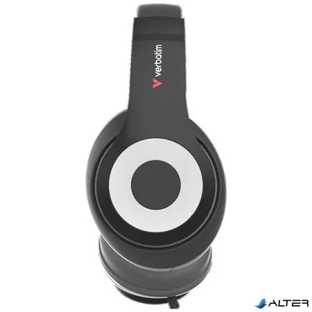 Fejhallgató, mikrofonnal, USB-C, VERBATIM 'TruSound Headset', fekete
