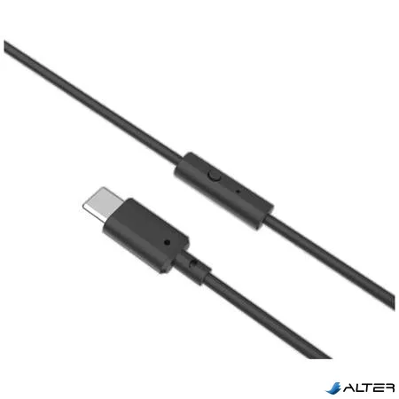 Fejhallgató, mikrofonnal, USB-C, VERBATIM 'TruSound Headset', fekete