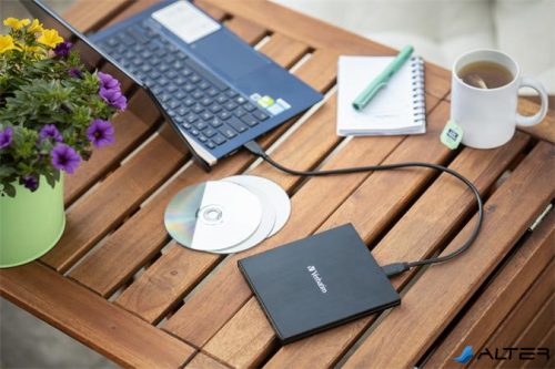 CD/DVD író, vékony, fém ház, USB 3.2 - USB-C, VERBATIM