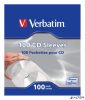 CD/DVD boríték, papír, ablakos, bebújtatós fül, VERBATIM, fehér