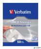 CD/DVD boríték, papír, ablakos, bebújtatós fül, VERBATIM, fehér