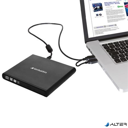 CD/DVD író, USB 2.0, külső, VERBATIM