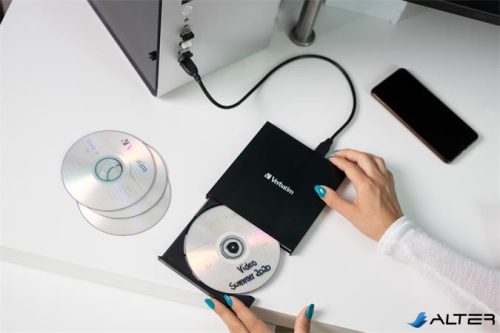 CD/DVD író, USB 2.0, külső, VERBATIM