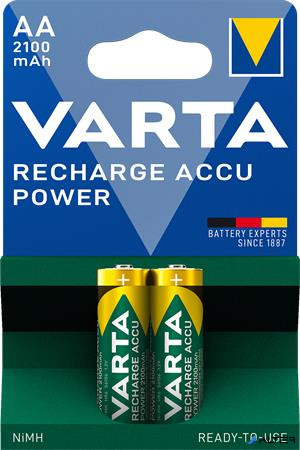 Tölthető elem, AA ceruza, 2x2100 mAh, előtöltött, VARTA 'Power'