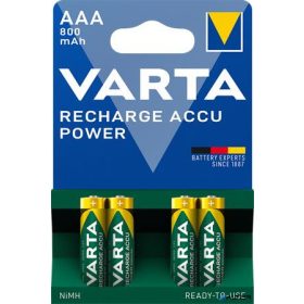   Tölthető elem, AAA mikro, 4x800 mAh, előtöltött, VARTA 'Power'