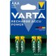 Tölthető elem, AAA mikro, 4x800 mAh, előtöltött, VARTA 'Power'