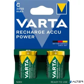   Tölthető elem, C baby, 2x3000mAh, előtöltött, műanyagmentes, VARTA "Power"