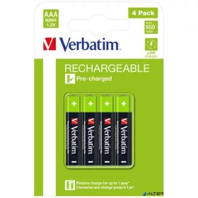 Tölthető elem, AAA mikro, 4x950 mAh, VERBATIM