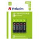 Tölthető elem, AAA mikro, 4x950 mAh, VERBATIM