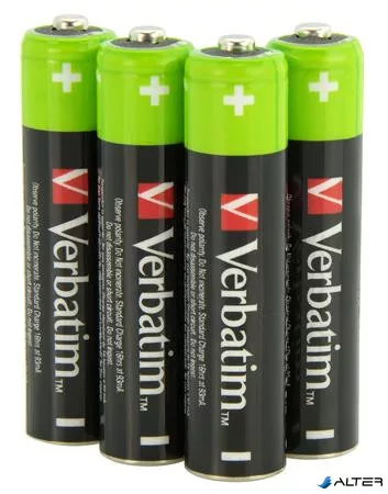 Tölthető elem, AAA mikro, 4x950 mAh, VERBATIM