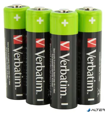 Tölthető elem, AA ceruza, 4x2500 mAh, VERBATIM