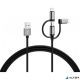 USB kábel, 3-az-1-ben USB A–Light/Micro/C, 2m, VARTA