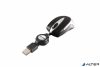 Egér, vezetékes, optikai, kisméret, USB, VERBATIM 'Go Mini', ezüst-fekete