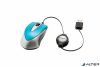 Egér, vezetékes, optikai, kisméret, USB, VERBATIM "Go Mini", ezüst-karibikék