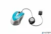 Egér, vezetékes, optikai, kisméret, USB, VERBATIM 'Go Mini', ezüst-karibikék