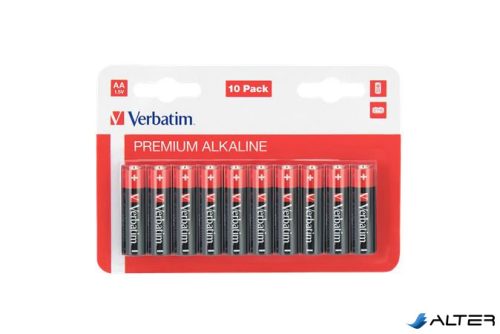 Elem, AA alkáli, 10 db, VERBATIM "Premium"