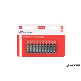 Elem, AAA, alkáli, 10 db, VERBATIM "Premium"