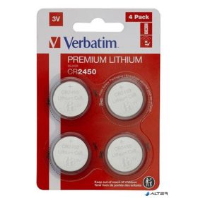 Gombelem, CR2450, 4 db, VERBATIM 'Premium'