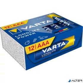   Elem, AAA mikro, 12 db, műanyagmentes, VARTA "Longlife Power"