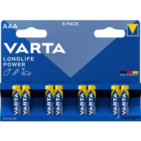 Elem, AAA mikro, 8 db, VARTA "Longlife Power"
