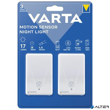 Éjjeli lámpa, LED, 2 db, VARTA 'Motion Sensor Night'