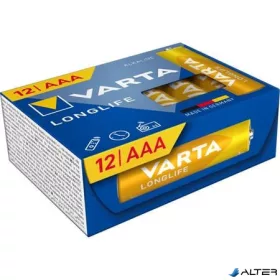   Elem, AAA mikro, 12 db, műanyagmentes, VARTA "Longlife"