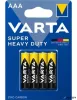 Elem, AAA mikro, 4 db, féltartós, VARTA "Super Heavy Duty"
