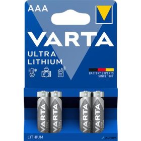   Elem, AAA mikro, 4 db, lítium, VARTA 'Ultra Lithium'