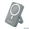 Power bank, külső akkumulátor, mágneses (vezeték nélküli), 10.000mAh, kitámasztó, VERBATIM "Charge n Go", szürke