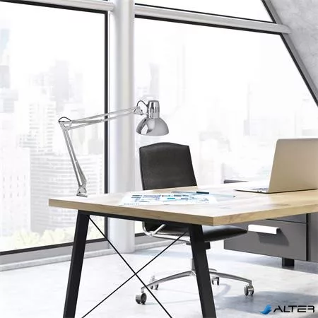 Asztali lámpa, energiatakarékos, felfogatható, MAUL "Study", ezüst