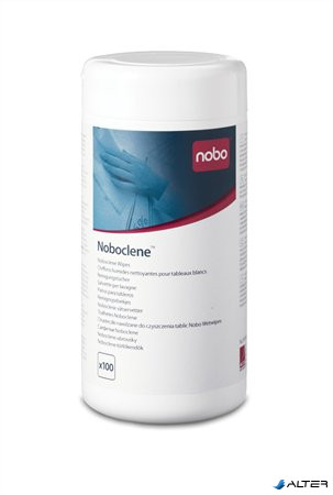 Nedves tisztítókendő, hengerben,100 db, NOBO "Noboclene"