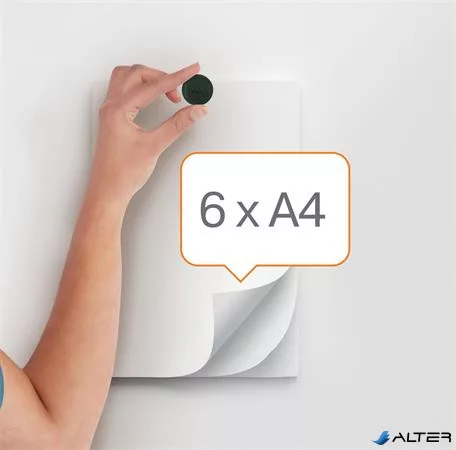 Korong mágnes, fehértáblához, 30 mm, 4 db, NOBO, fekete