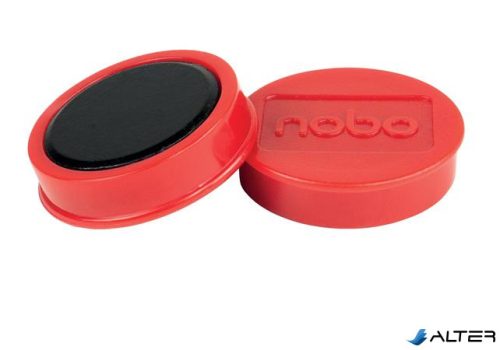 Korong mágnes, fehértáblához, 38 mm, 4 db, NOBO, piros