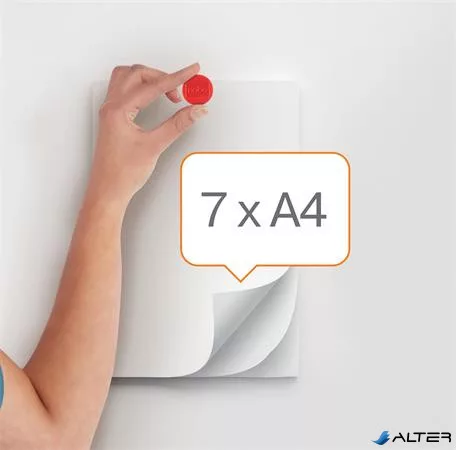 Korong mágnes, fehértáblához, 38 mm, 4 db, NOBO, piros