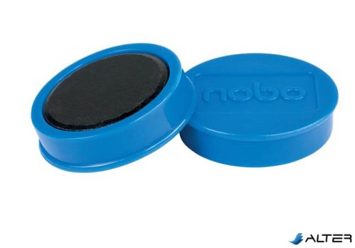Korong mágnes, fehértáblához, 38 mm, 4 db, NOBO, kék