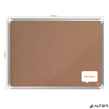 Parafatábla, 60x45 cm, alumínium keret, NOBO "Premium Plus"