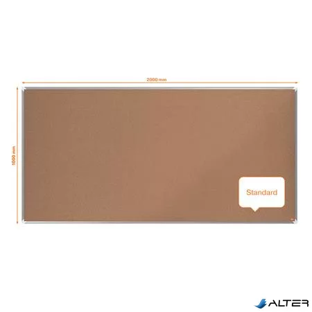 Parafatábla, 200x100 cm, alumínium keret, NOBO "Premium Plus"