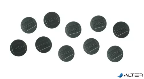 Mágneskorong, erős, 38 mm, 10 db, NOBO, fekete