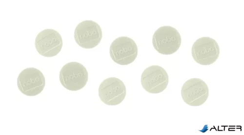 Mágneskorong, erős, 38 mm, 10 db, NOBO, fehér